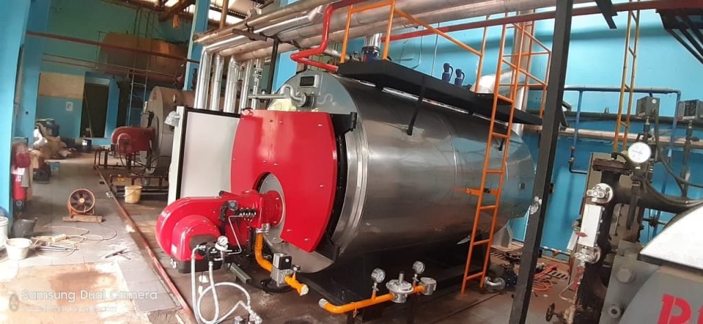 Steam boiler on the ships